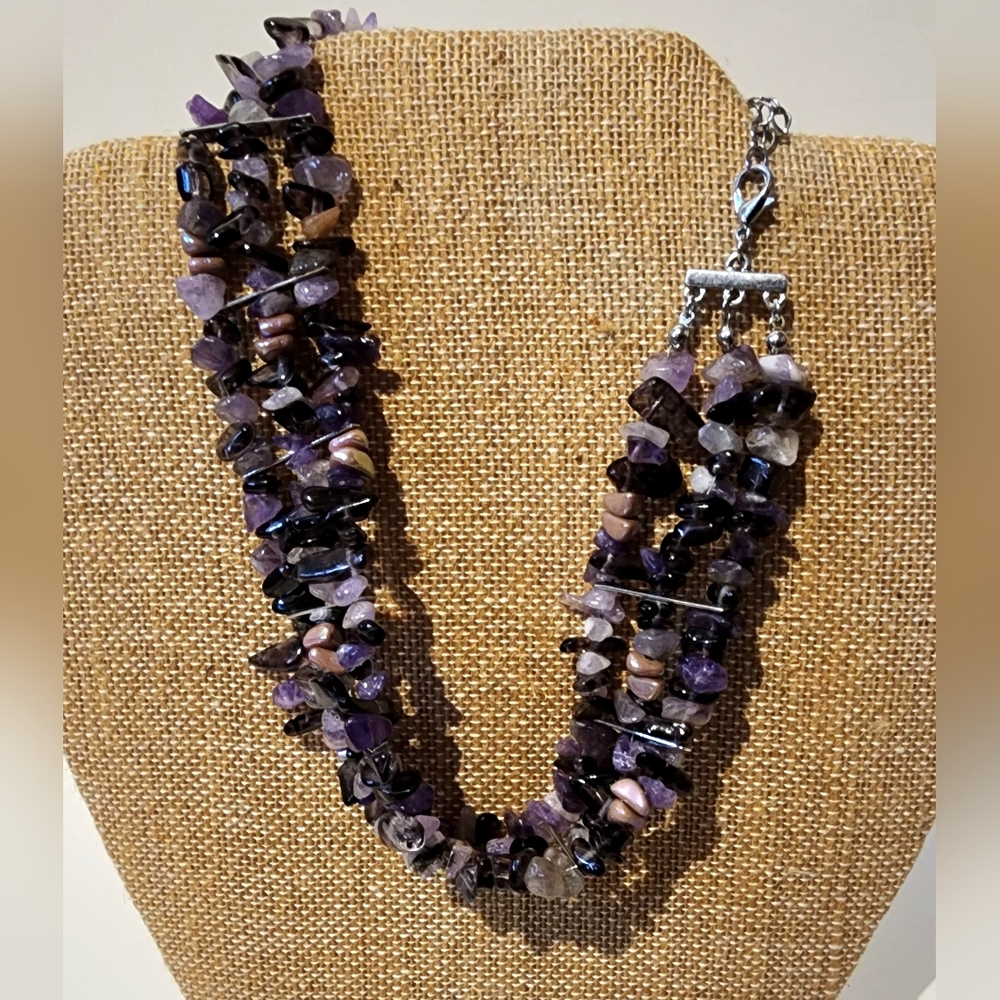Free People Amethyst Triple Strand Choker - Picture 6 of 10